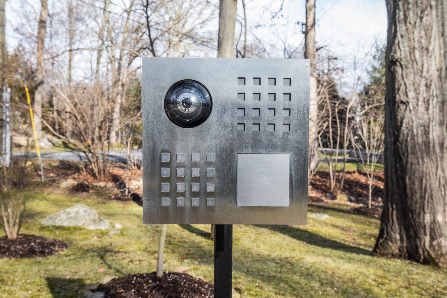 driveway gate pin pad and call box