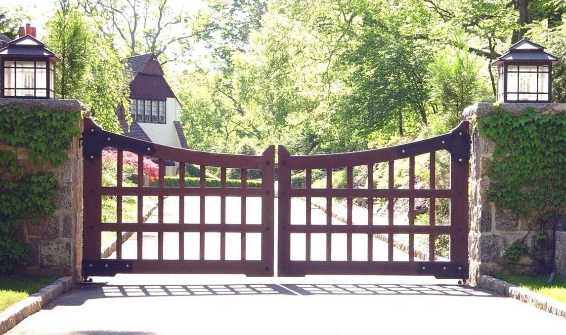 antique driveway gate by Tri State Gate