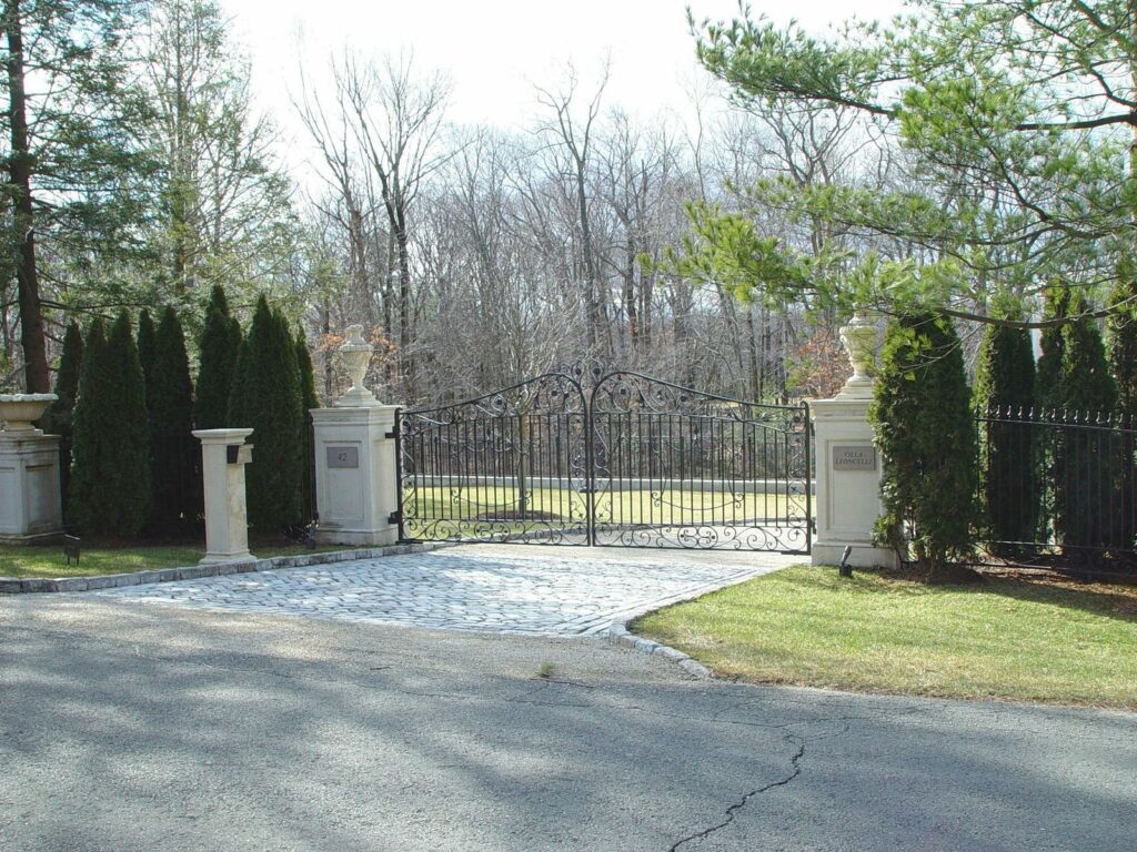 Classically Styled Iron Security Gate with Callbox