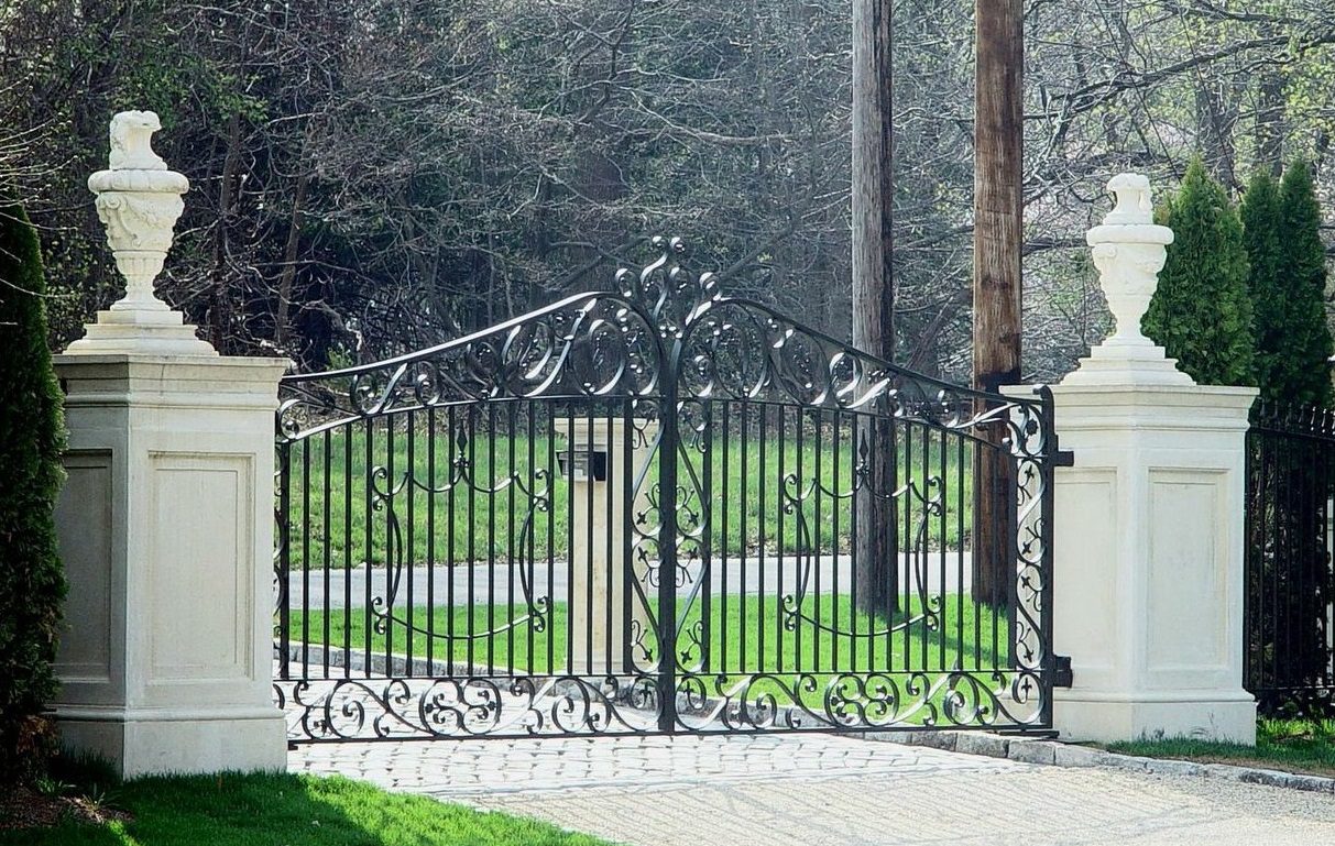 ornate driveway gate by Tri State Gate