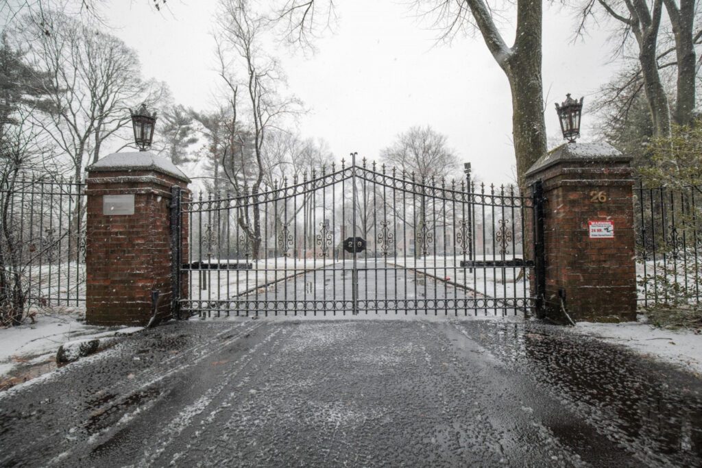 Classic Wrought Iron Automated Driveway Gate