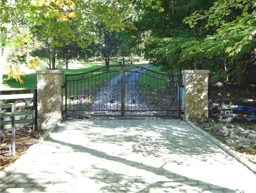 Custom Ornamental Iron Driveway Gate