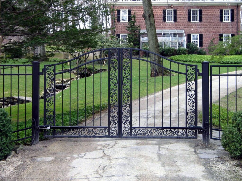Simple Wrought Iron Gate with Vines