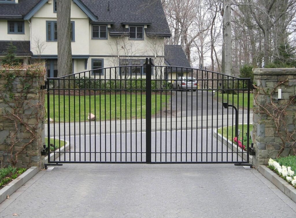 Metal Driveway Gate and Callbox