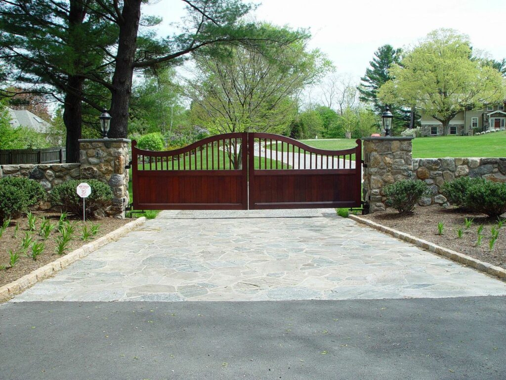 Mahogany Automated Driveway Gate