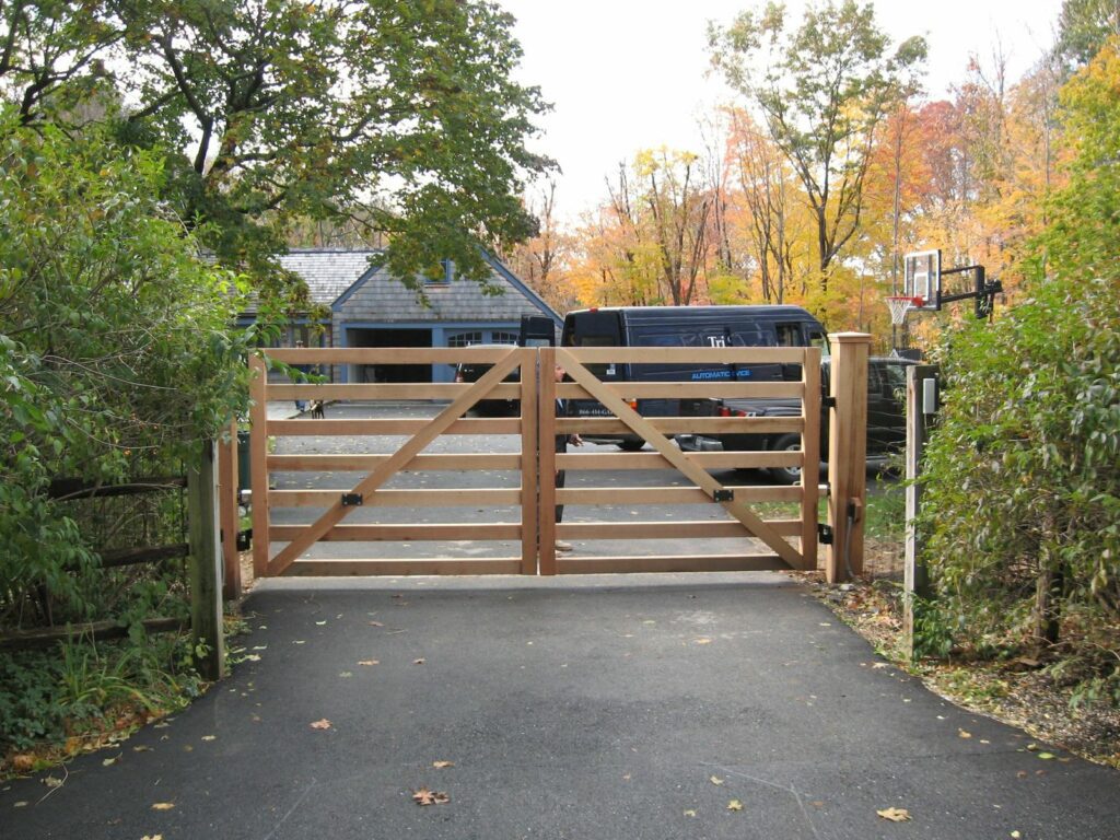 Simple Wooden Automated Driveway Gate