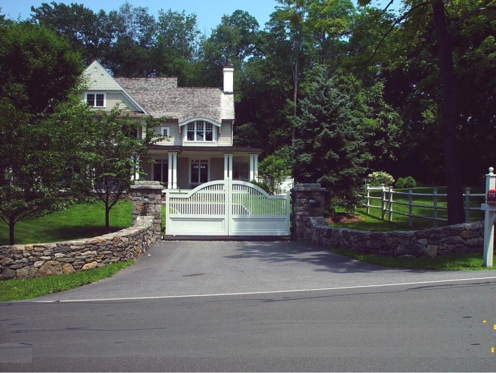 Small Residential Wooden Driveway Gate