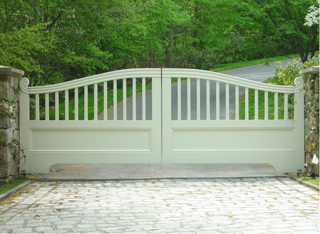 Traditional Wooden Automated Driveway Gate
