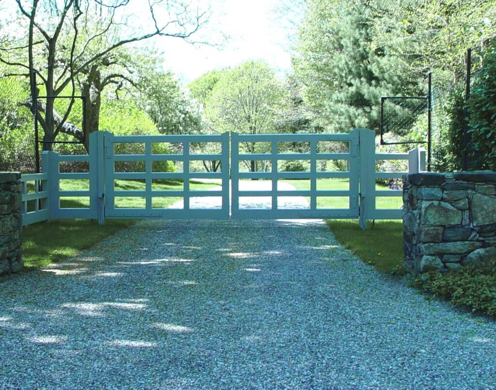 Trellis Style Wooden Driveway Gate