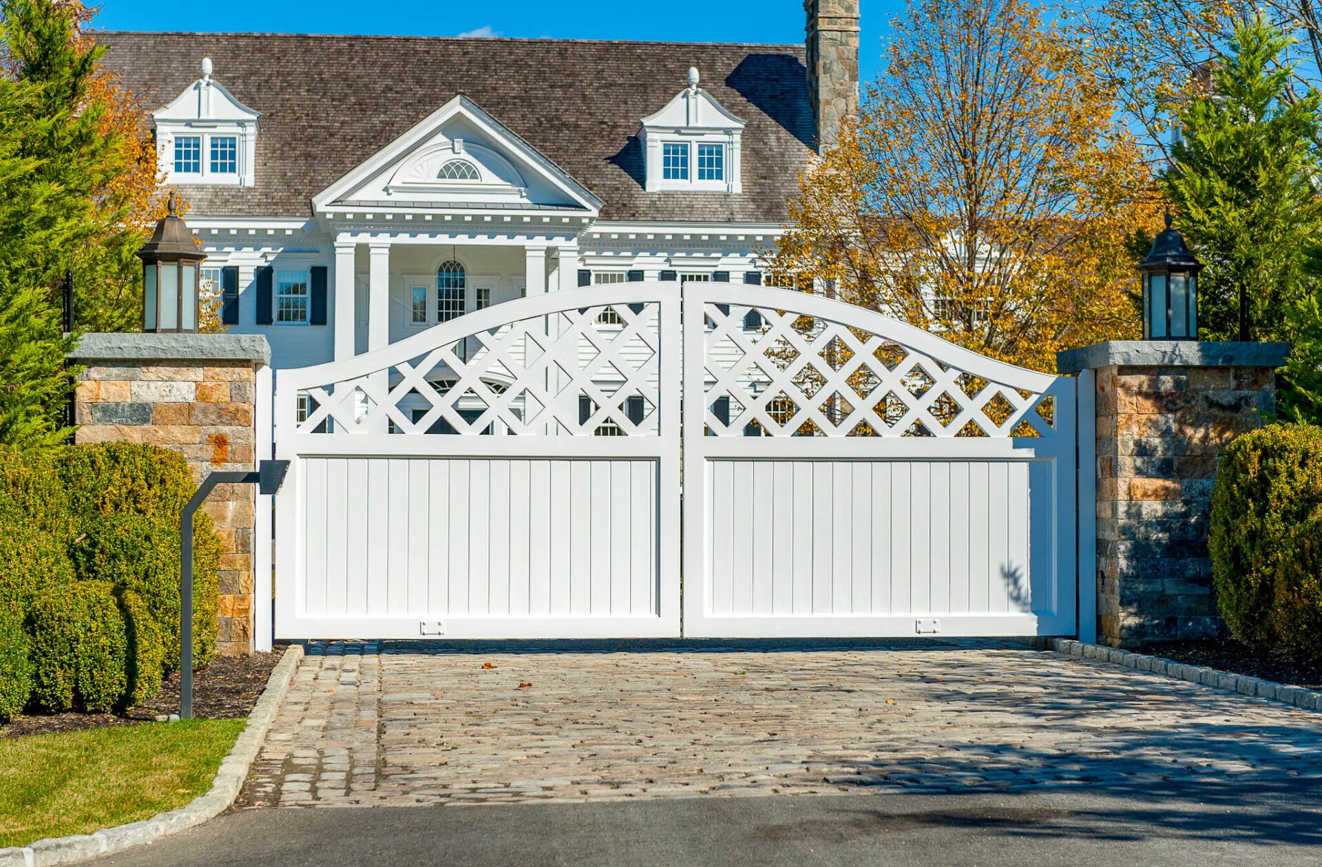 Wooden automated driveway gate