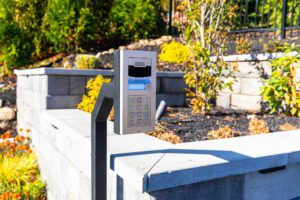 Driveway gate entry access keypad